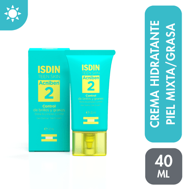 CREMA FACIAL ISDIN TEEN SKIN ACNIBEN CONTROL BRILLOS GRANOS 40 ML - 1