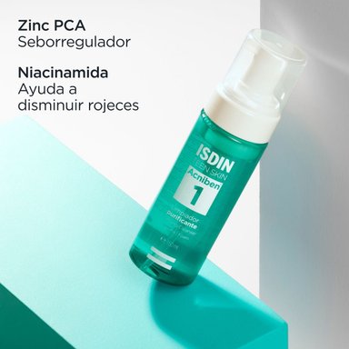 ISDIN ACNIBEN LIMPIADOR  PURIFICANTE 150 ML- LIMPIADOR FACIAL EN ESPUMA PARA PIEL MIXTA A GRASA - 6