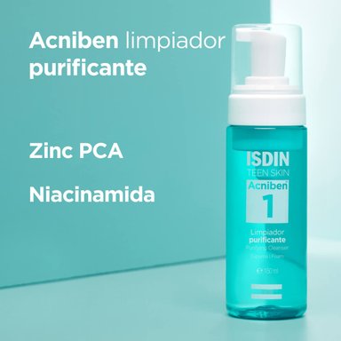 PACK 2 TRATAMIENTO LIMPIEZA FACIAL ISDIN DUO ACNIBEN LIMPIADOR PURIFICANTE PIEL GRASA 150 ML - 2