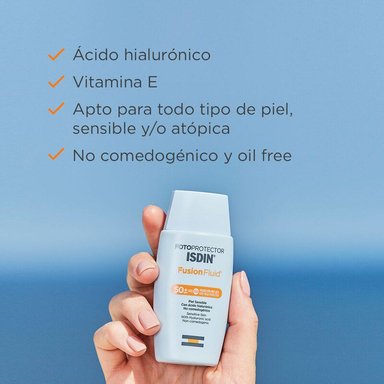 PACK 3 TRATAMIENTO FACIAL ISDIN FOTOPROTECTOR FUSION FLUID SPF50 + 50 ML - 3