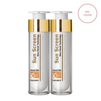 PACK 2 TRATAMIENTO FACIAL FREZYDERM DUO FOTOPROTECTOR SUN SCREEN VELVET FACE SPF50 50 ML - 1