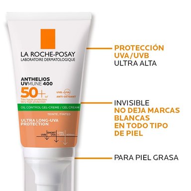 TRATAMIENTO FACIAL LA ROCHE POSAY ANTHELIOS XL GEL CREMA TOQUE SECO C/COLOR SPF 50+ 50 ML - 9