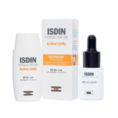 SET TRATAMIENTO FACIAL ISDIN RUTINA ANTIEDAD ANTIMANCHAS FOTOPROTECCION + SERUM DESPIGMENTANTE - 1