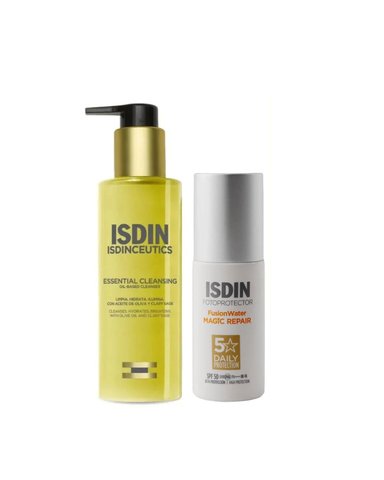 SET TRATAMIENTO FACIAL ISDIN RUTINA DESMAQUILLANTE + FOTOPROTECCION ANTIEDAD - 1
