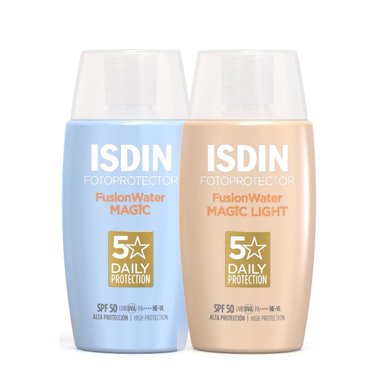 SET TRATAMIENTO FACIAL ISDIN DUO FOTOPROTECCION FUSION WATER MAGIC + LIGHT - 1