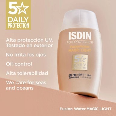SET TRATAMIENTO FACIAL ISDIN DUO FOTOPROTECCION FUSION WATER MAGIC + LIGHT - 4