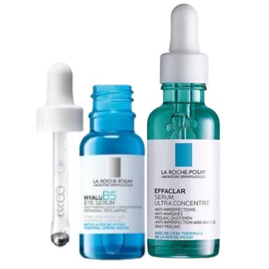 SET TRATAMIENTO FACIAL LA ROCHE POSAY RUTINA PIELES MIXTAS A GRASAS CORRECCION + HIDRATACION OJOS - 1