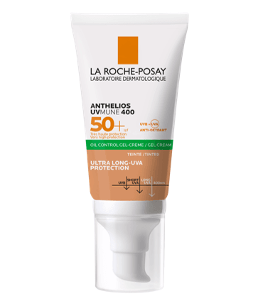 PACK 2 PROTECTOR SOLAR FACIAL LA ROCHE POSAY LRP ANTHELIOS UVMUNE 400 OIL CONTROL TOQUE SECO COLOR SPF 50+ 50 ML - 2