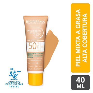 BLOQUEADOR FACIAL BIODERMA NEW PHOTODERM COVER TOUCH DOREE 40GR SPF 50+ - 1