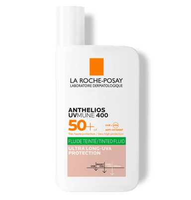 BLOQUEADOR FACIAL LA ROCHE POSAY PROTECTOR SOLAR ANTHELIOS UVMUNE 400 OIL CONTROL FLUIDO COLOR SPF 50+ 50 ML - 1