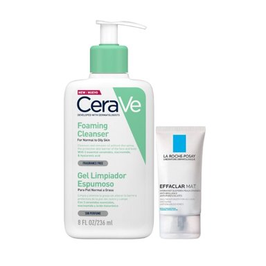 SET TRATAMIENTO FACIAL LA ROCHE POSAY DUO LIMPIEZA E HIDRATACION ANTI BRILLO 266 ML - 1