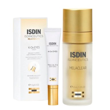SET TRATAMIENTO FACIAL ISDIN CUIDADO ANTIMANCHAS CONTORNO OJOS CEUTICS MELACLEAR ADVANCED + K-OX EYES - 1