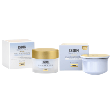 SET TRATAMIENTO FACIAL ISDIN CEUTICS HYALURONIC MOISTURE PIEL NORMAL A SECA + REFILL - 1