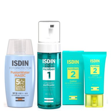 TRATAMIENTO FACIAL ISDIN RUTINA CUIDADO PROTECCION ANTI ACNE - 1