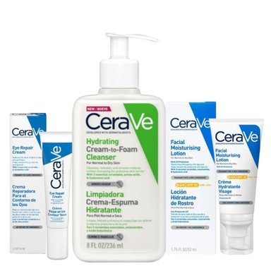 SET TRATAMIENTO CERAVE VELVET COMPLETO LIMPIEZA + HIDRATACION AM + CONTORNO OJOS - 1