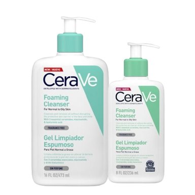 SET TRATAMIENTO CERAVE VELVET DUO GEL LIMPIADOR ESPUMOSO 473 ML + 236 ML - 1