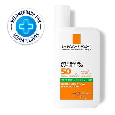 PROTECTOR SOLAR FACIAL LA ROCHE POSAY ANTHELIOS UVMUNE 400 OIL CONTROL FLUIDO INVISIBLE BLOQUEADOR SPF 5O+ 50 ML - 1