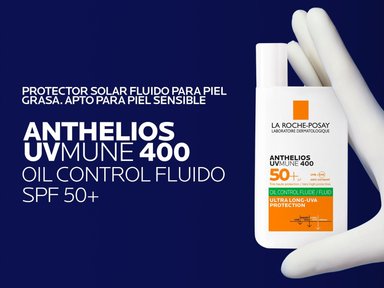PROTECTOR SOLAR FACIAL LA ROCHE POSAY ANTHELIOS UVMUNE 400 OIL CONTROL FLUIDO INVISIBLE BLOQUEADOR SPF 5O+ 50 ML - 2
