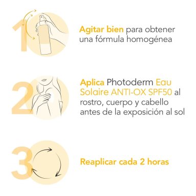 BIODERMA PHOTODERM EAU SOLAIRE ANTI - OX SPF50 200ML - 3