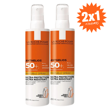 2X1 TRATAMIENTO FACIAL LA ROCHE POSAY ANTHELIOS SHAKA SPRAY SPF 50 200 ML - 1