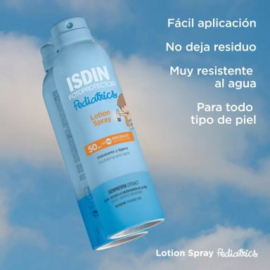 PACK FOTOPROTECTOR ISDIN PEDIATRICS LOTION  SPRAY 50+ 250ML - 4