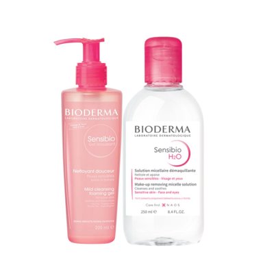 DUO SENSIBIO LIMPIEZA E HIDRATACIÓN PROTECCIÓN PARA EL VERANO: GEL MOUSSANT 200ML +  AGUA MICELAR H2O 250ML - 1