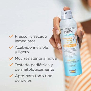 ISDIN FOTOPROTECTOR TRANSPARENT SPRAY WET SKYN PEDIATRICS SPF50+ 250ML - 2