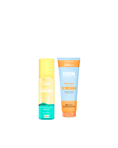 DÚO ISDIN GEL CREMA WET SKIN 50+ 250ML + HYDROLOTION SPF 50+ 200ML - 1