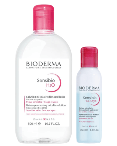 DUO PERFECTO POST VERANO FACIAL: SENSIBIO H2O 500ML + SENSIBIO EYES 125ML