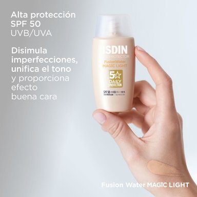 ISDIN DUO FOTOPROTECTOR FUSION WATER MAGIC LIGHT SPF 50 50ML - 4