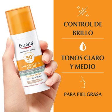 EUCERIN SUN OIL CONTROL TINTED CRÈME WITH SPF50+ MEDIUM - 3