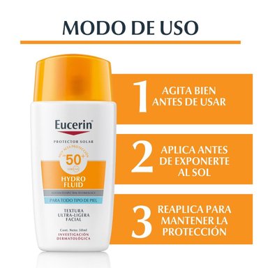 EUCERIN SUN HYDROFLUID FPS 50 50ML - 6