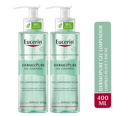 PACK X2 EUCERIN DERMOPURE GEL LIMPIADOR 400ML - 1