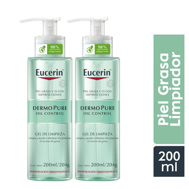 PACK X2 EUCERIN DERMOPURE GEL LIMPIADOR 200ML - 1