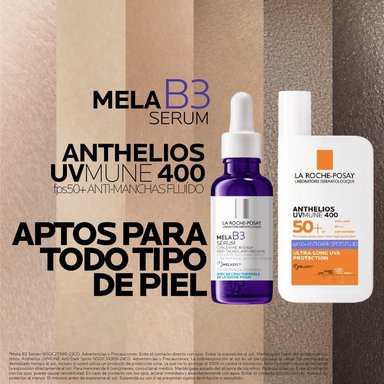 PACK ANTI-MANCHAS LA ROCHE POSAY: SÉRUM MELA B3 30ML + ANTHELIOS UVMUNE ANTI DARK SPOTS 50ML - 7