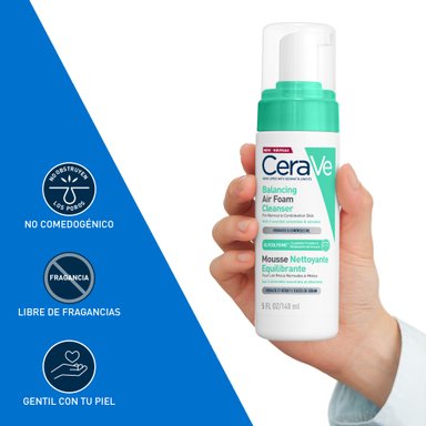 CERAVE LIMPIADOR AIR FOAM REEQUILIBRANTE 148ML - 5