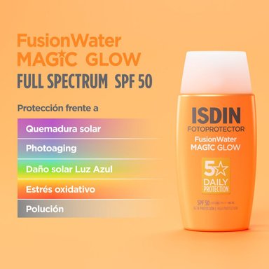 FOTOPROTECTOR ISDIN FUSION WATER MAGIC GLOW SPF50 - 50ML - 3