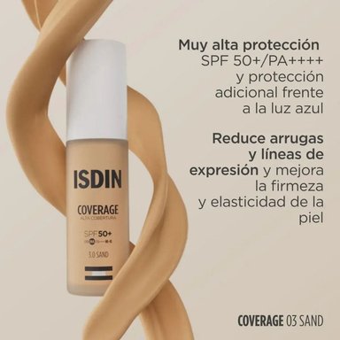 BASE DE MAQUILLAJE ISDIN COVERAGE 3.0 SAND SPF50+ 30 GR - 2