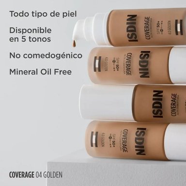 BASE DE MAQUILLAJE ISDIN COVERAGE 4.0 GOLDEN SPF50+ 30 GR - 4