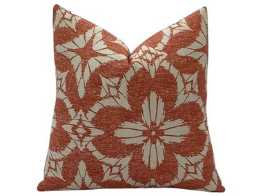 COJIN MAAT MARGARITAS TERRACOTA EN 45X45CMS