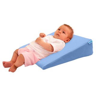 COJÍN MONCHITOS ACCESORIOS ANTIREFLUJO 36 X 38CM ALGODÓN CELESTE