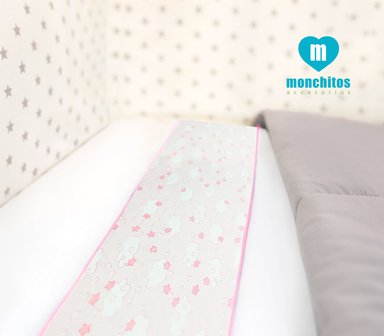 SÁBANAS MONCHITOS ACCESORIOS P&P ROSADO NUBES MEDIDAS ESPECIALES - 2