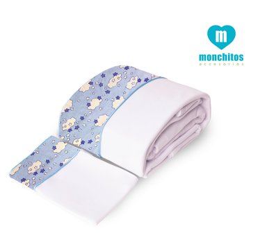 SÁBANAS MONCHITOS ACCESORIOS P&P CELESTE NUBES MEDIDAS ESPECIALES - 2