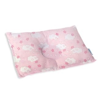 ALMOHADA MONCHITOS ACCESORIOS ANTI CABEZA PLANA NUBES 4 X 25CM ALGODÓN PIMA ROSADO
