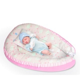 CUNA MONCHITOS ACCESORIOS RAF-144160191 ROSADO NIDO COLECHO NUBES