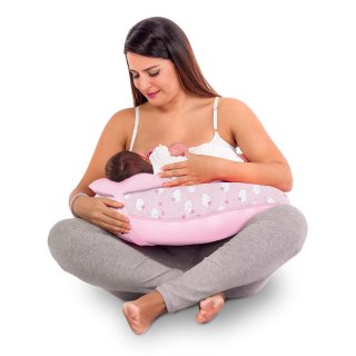 ALMOHADA MONCHITOS ACCESORIOS NUBES 48 X 55CM ALGODÓN ROSADO CROISSI PILLOW BB