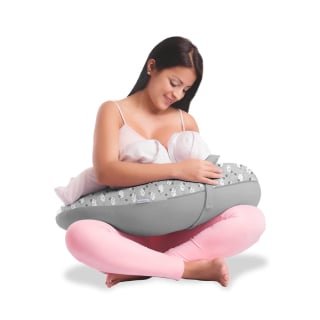 ALMOHADA MONCHITOS ACCESORIOS NUBES 85 X 50CM ALGODÓN PLATINUM GREY BUMER PILLOW PLOMO