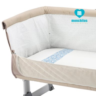 SÁBANAS MONCHITOS ACCESORIOS PARA COLECHO CELESTE NUBES MEDIDAS ESPECIALES - 3