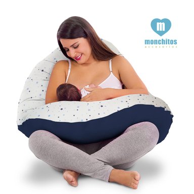 ALMOHADÓN MONCHITOS ACCESORIOS ESTRELLA AZUL