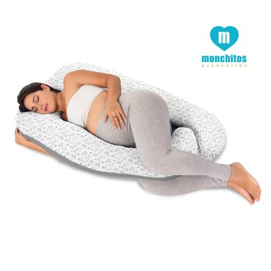 ALMOHADÓN MONCHITOS ACCESORIOS ANIMALITOS GRIS CLARO